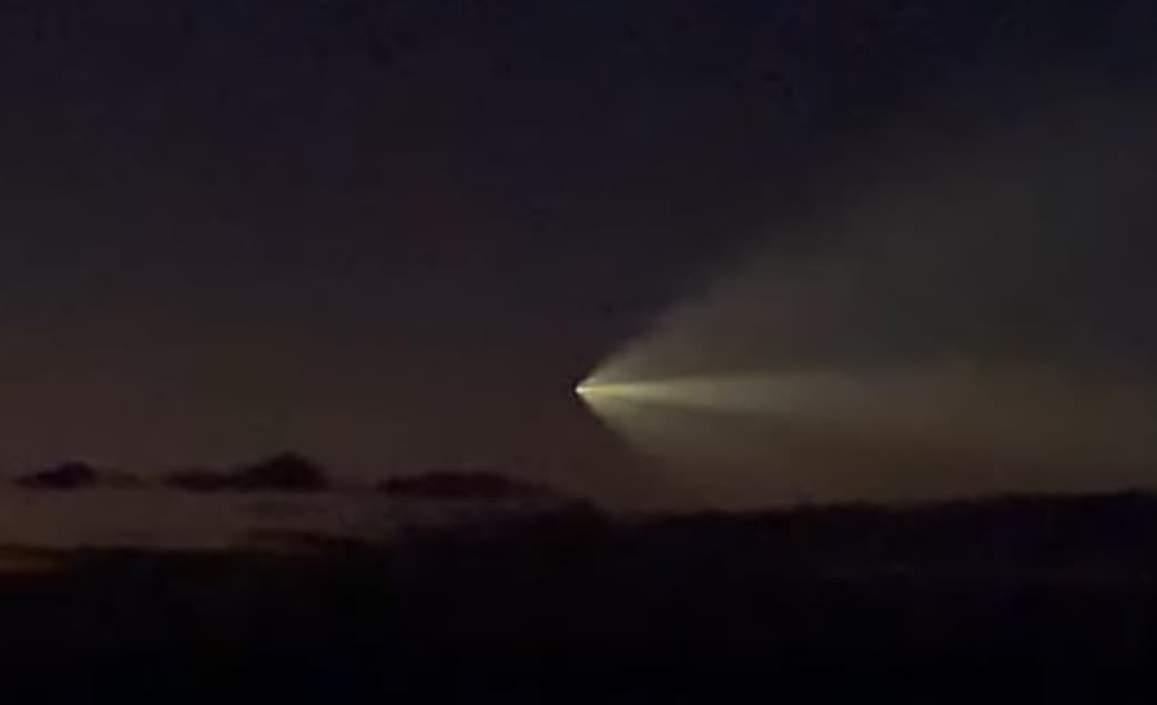 Cohete SpaceX visto desde Puerto Rico 01/31/2022