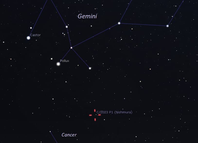 Cometa C/2023 P1 Nishimura