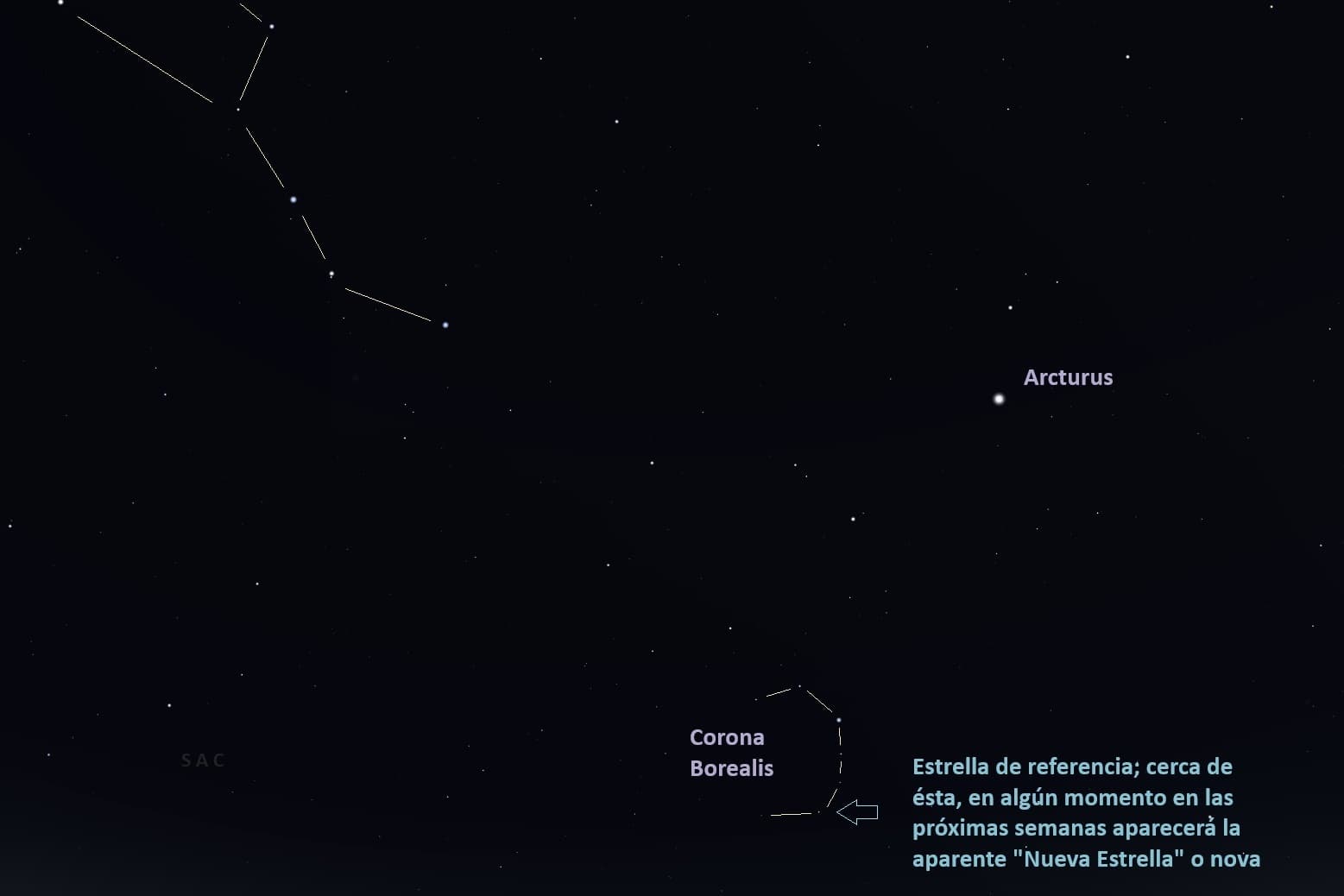 T Corona Borealis - F - Stellarium