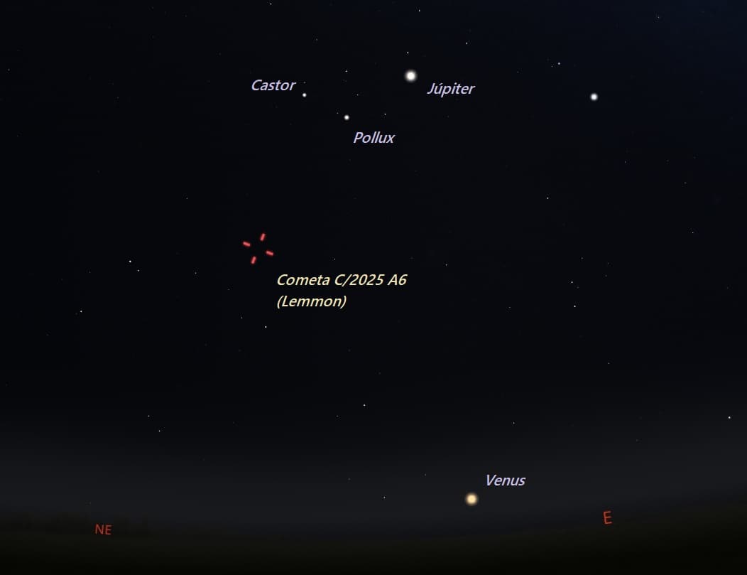 Cometa A6 amaneciendo el 20 de Sept cerca 5:15 am SAC