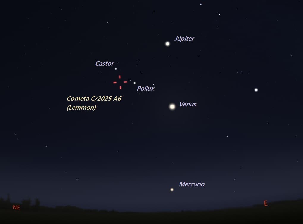 Cometa A6 amaneciendo el 24 de Agosto cerca 5:15 am SAC