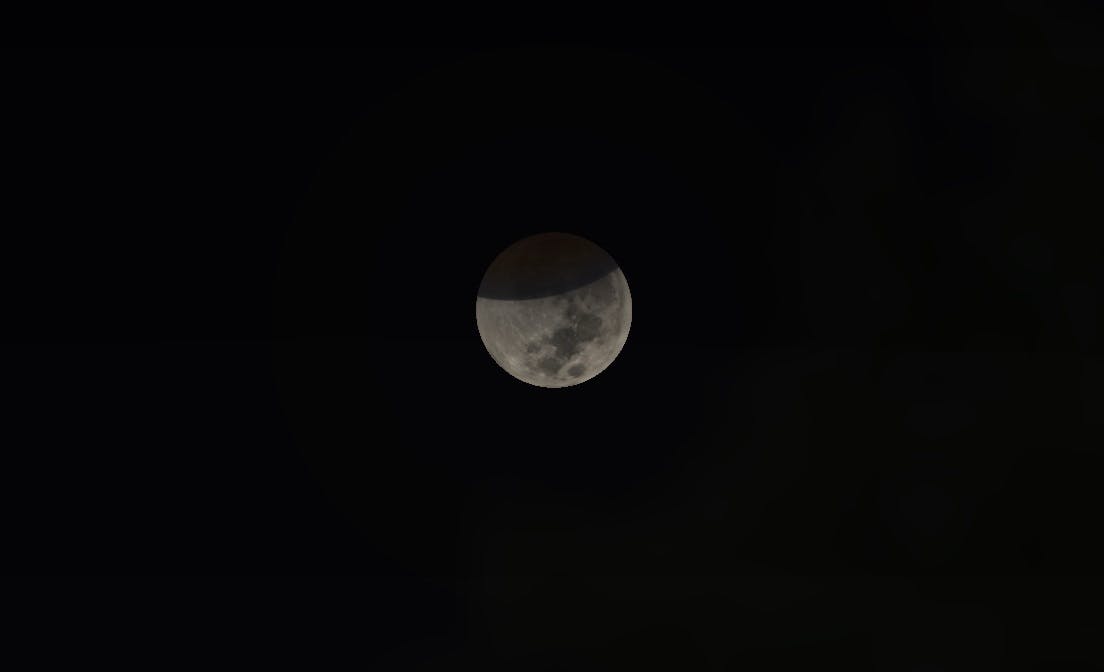 Casi imperceptible desde Puerto Rico el Eclipse Lunar